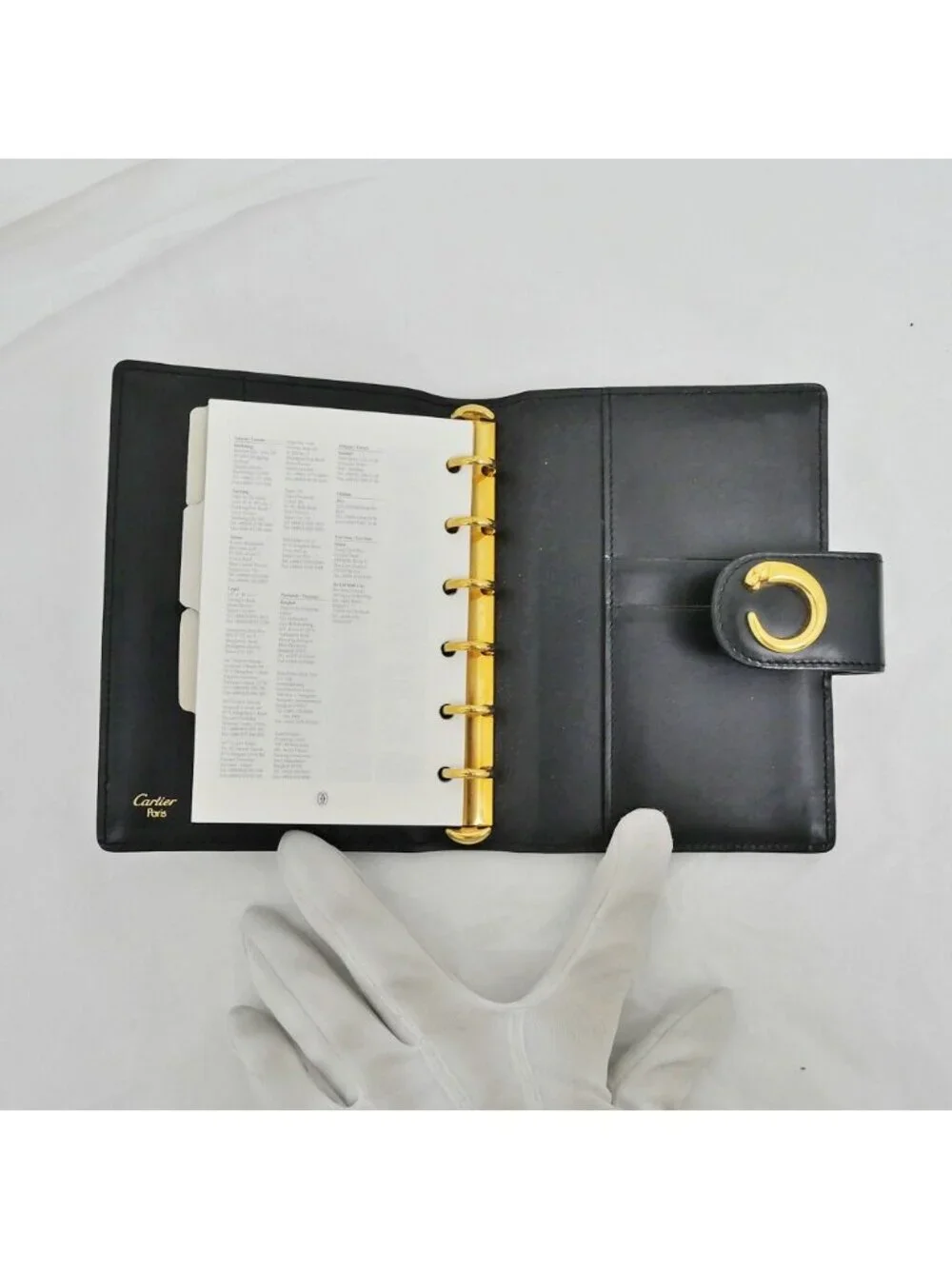 Cartier Panthere Notebook Small Black Gold Agenda
